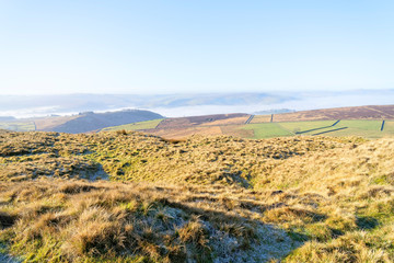 A foggy winter morning in the Derbyshire Peak District
