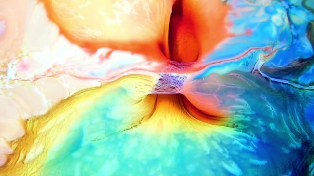 Slow Motion Macro Abstract Pattern Artistic Concept Color Surface Moving Surface Liquid Paint Splashing Art Design Texture