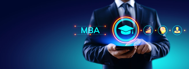MBA Master of business administration Education concept. - obrazy, fototapety, plakaty