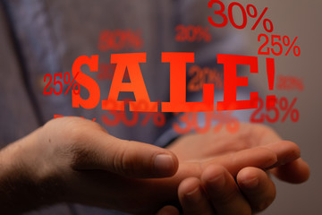 Discount and commission concept 3d