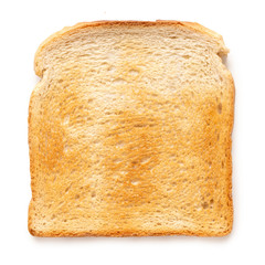 Toasted slice of white bread.