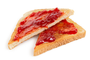 Toast with butter and jam.