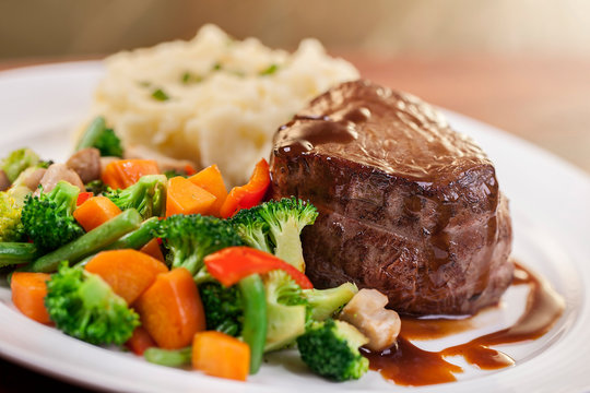 Slice of juicy Weldon grilled steaks