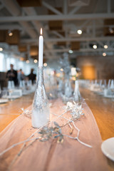 a served table with glasses