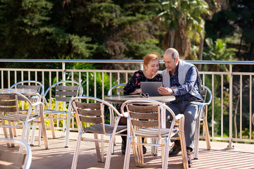 Retired couple enjoying their free time