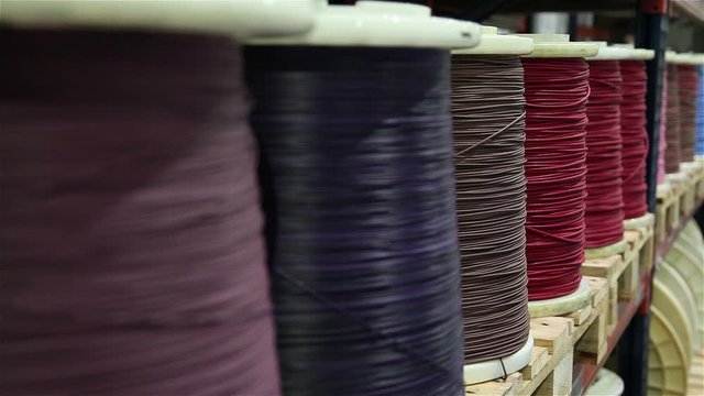 coated copper wire cable reels with several colours