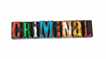 CRIMINAL. Fair Court, Legal Services, Infringements and Terms Concept