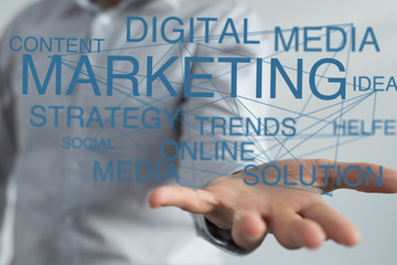 marketing digital concept in hand