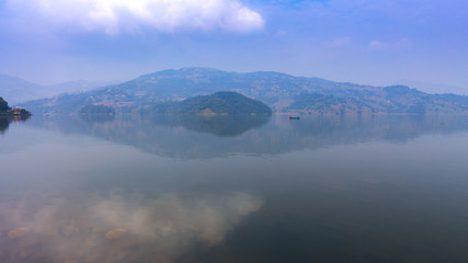 Fototapeta na wymiar Beautiful View of The Begnas Lake.