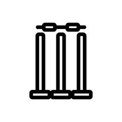 Cricket icon vector. Thin line sign. Isolated contour symbol illustration