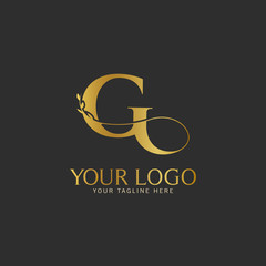 G Initial letter Gold Logo Icon classy gold letter suitable for boutique restaurant wedding service hotel or business identity