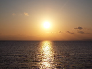 A beautiful sunset taken on the coastline near Zushi, Japan