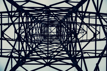 High voltage post,High voltage tower sky surise background