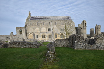 Binham Priory: the ruins of a Benedictine priory in Norfolk, England, UK