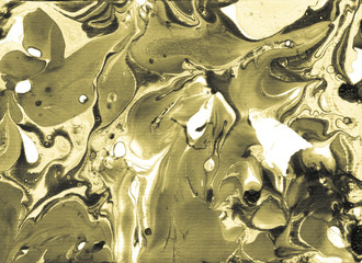 Bright Modern Vintage Print, Abstract Acryl . White Colored Gouache Pattern, Mixed Fluid Acrylic,...
