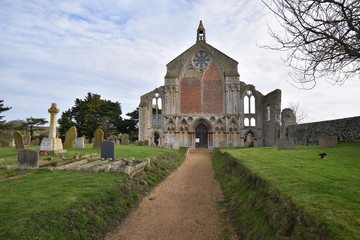 Naklejka premium Church of St. Mary and the Holy Cross: located amongst the ruins of Binham Priorty in Norfolk, England, UK