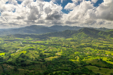 Рanoramic landscape of Dominican Republic. Montaña Redonda Miches.
