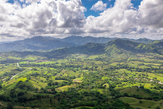 Рanoramic landscape of Dominican Republic. Monta&ntilde;a Redonda Miches.