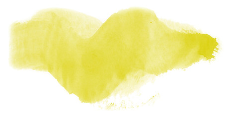 Naklejka premium Abstract watercolor background hand-drawn on paper. Volumetric smoke elements. Yellow color. For design, web, card, text, decoration, surfaces.