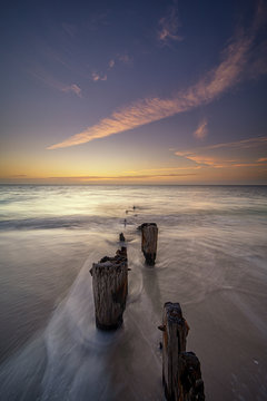 Blick zur untergehenden Sonne