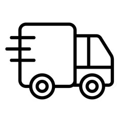 Courier machine icon vector. Thin line sign. Isolated contour symbol illustration