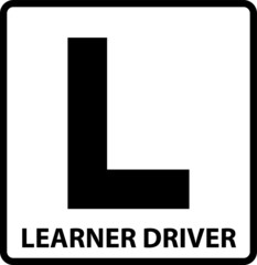 learner driver car icon