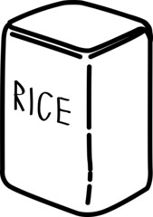packaging rice icon, vector illustration
