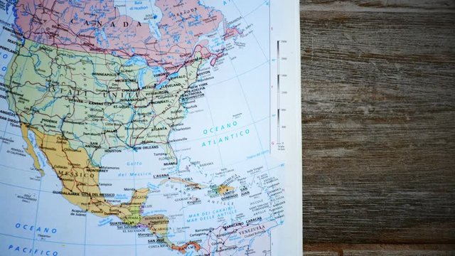 Old north america atlas for vacation Plan with continent map background