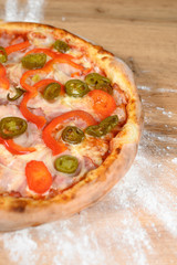 pizza with a variety of ingredients