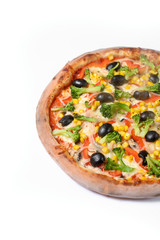 pizza with a variety of ingredients