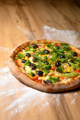 pizza with a variety of ingredients