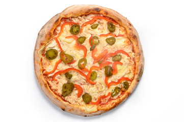 pizza with a variety of ingredients