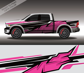 Car wrap decal design vector, custom livery race rally car vehicle sticker and tinting. © 21graphic