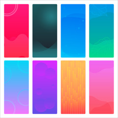 Set of gradient background for mobile app design - Vector Abstract Backgrounds