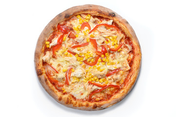 pizza with a variety of ingredients