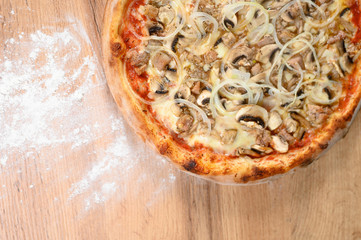 pizza with a variety of ingredients