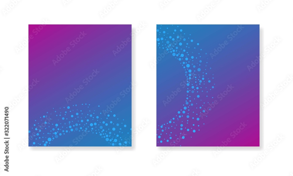 Aufkleber cover abstract social media blue random dots background creative vector design templates and pattern