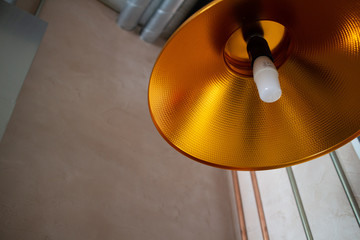 metal lamp yellow