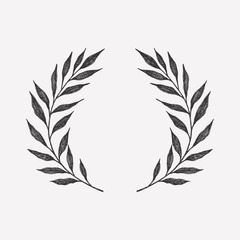 Hand drawn floral wreath. Vector background for cards and invitations, round frame