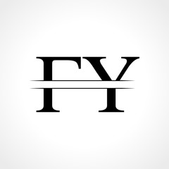 FY letter Type Logo Design vector Template. Abstract Letter FY logo Design