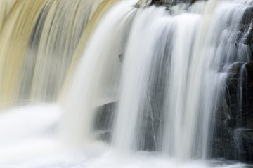 Landscape of Lower Tahquamenon Falls captured with motion blur, Michigan's Upper Peninsula, USA