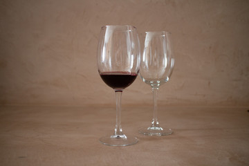 two wine glasses
