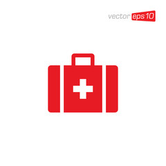 First Aid Kit Icon Design Vector
