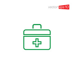 First Aid Kit Icon Design Vector