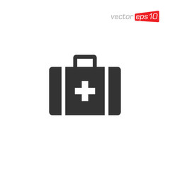 Obraz premium First Aid Kit Icon Design Vector