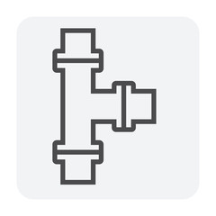 Pipe icon and flange fitting for pipeline connection with valve and other pipe. For transportation liquid or gas i.e.crude, oil, natural gas, sewage, wastewater. Also for plumbing and irrigation.