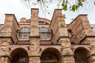 Buttresses of the main entrance to the Hagia Sophia