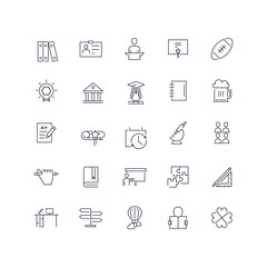 Line icons set. College pack. Vector batch