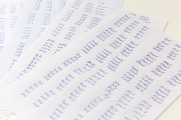 Fototapeta premium english grammar exercise on table