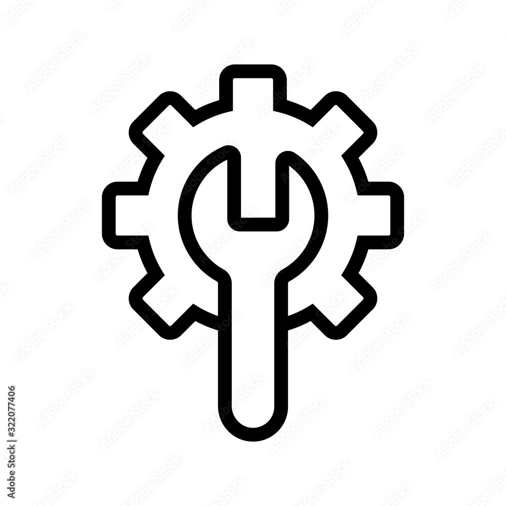 Poster automation icon vector. thin line sign. isolated contour symbol illustration